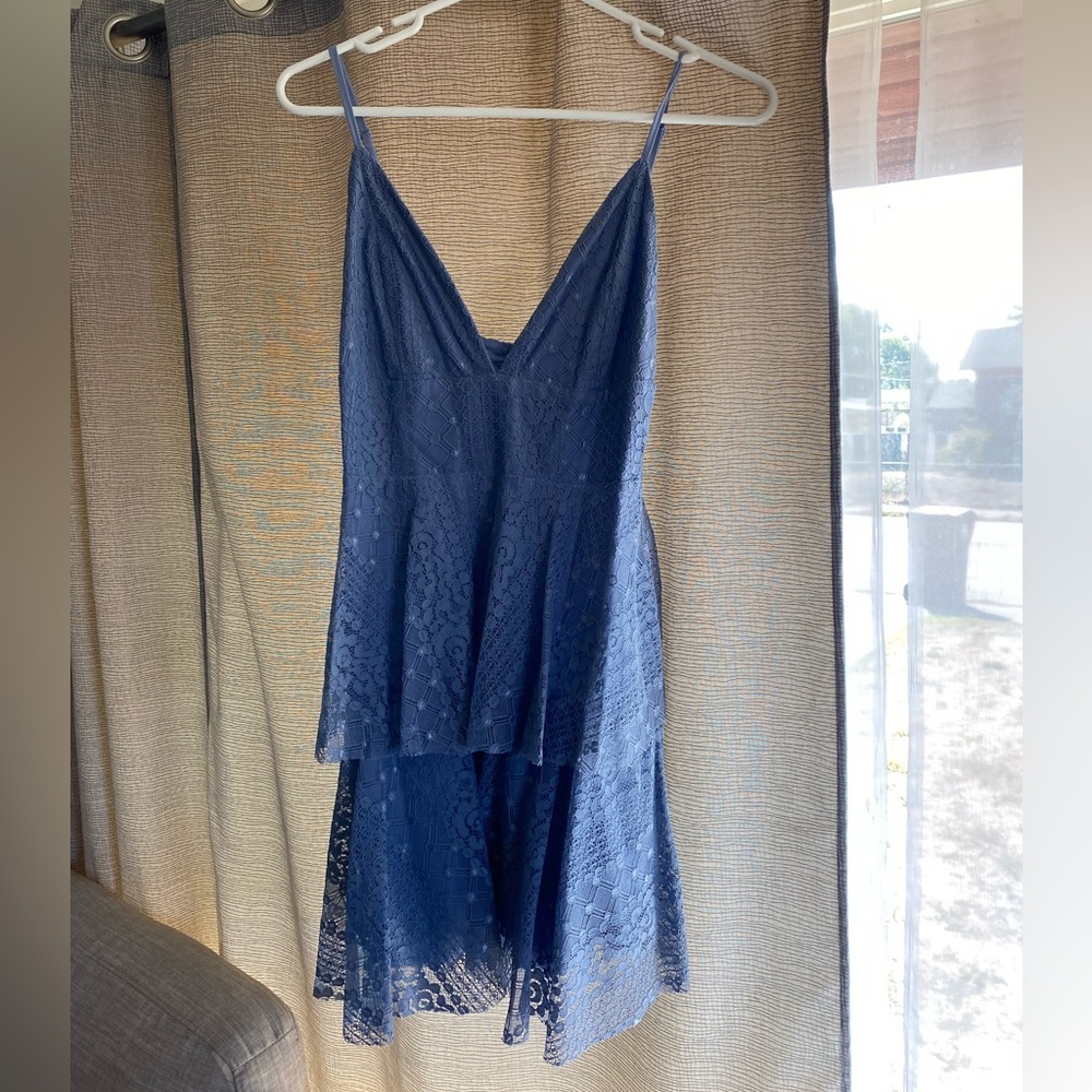 Lulu’s light blue lace ruffle dress